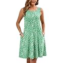 Heymoments Women Sleeveless Summer Beach Dresses with Pockets