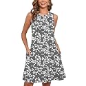 Heymoments Women Sleeveless Summer Beach Dresses with Pockets