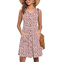 Heymoments Women Sleeveless Summer Beach Dresses with Pockets