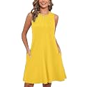 Heymoments Women Sleeveless Summer Beach Dresses with Pockets