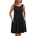 Heymoments Women Sleeveless Summer Beach Dresses with Pockets