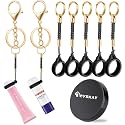 HEYSKAY Chapstick Holder Key Chain Lipstick Holder Lip Balm Holder Keychain