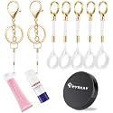 HEYSKAY Chapstick Holder Key Chain Lipstick Holder Lip Balm Holder Keychain