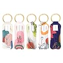 HEYSKAY Chapstick Holder Key Chain Lipstick Holder Lip Balm Holder Keychain