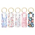 HEYSKAY Chapstick Holder Key Chain Lipstick Holder Lip Balm Holder Keychain