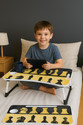 HF HARSH FASHION Wood Portable Laptop Table (Finish Color - Digital Printed 48 Yellow)