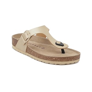 HF JOURNEY Womens Cork Footbed Thong SandalSlip