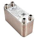 HFS(R) 40-Plate Stainless Steel 304 Homebrew Beer Wort Chiller Heat Exchanger, 7.5" x 2.9", 1/2" x 1/2" MALE NPT, Quick Beer Cooling System (7.5" 2.9"/40 plate, 1/2" x 1/2" NPT)