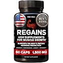 HGH Supplements for Men &amp; Women - Regains Anabolic HGH Peptides for Muscle Growth, Muscle Recovery &amp; Muscle Builder for Men, Natural Human Growth Hormone Booster &amp; Post Workout Supplement, 60 Pills