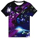 Hgvoetty Boys Girls Graphic T-Shirts Kid 3D Casual Tops Tees for 6-16 Years