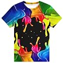 Hgvoetty Boys Girls Graphic T-Shirts Kid 3D Casual Tops Tees for 6-16 Years
