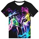 Hgvoetty Boys Girls Graphic T-Shirts Kid 3D Casual Tops Tees for 6-16 Years