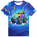 Hgvoetty Boys Girls Graphic T-Shirts Kid 3D Casual Tops Tees for 6-16 Years