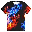 Hgvoetty Boys Girls Graphic T-Shirts Kid 3D Casual Tops Tees for 6-16 Years