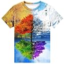 Hgvoetty Boys Girls Graphic T-Shirts Kid 3D Casual Tops Tees for 6-16 Years