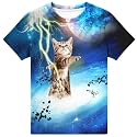 Hgvoetty Boys Girls Graphic T-Shirts Kid 3D Casual Tops Tees for 6-16 Years