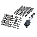HHIP 1011-0140 14 Piece 6-32~1/4-20 High Speed Steel 3-in-1 Tap and Drill Kit