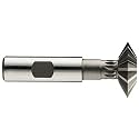 HHIP 2006-0306 60 Degree M42 Cobalt Double Angle Cutter 1-1/2" Cutter Diameter, 1/2" Cutter Shank, 5/8" Shank Diameter, 3-3/8" OAL