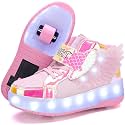 HHSTS Kids Shoes - New Upgraded with Wheels LED Light Color Shoes Shiny Roller Skates Skate Shoes Simple Kids Gifts Boys Girls The Best Gift for Party Birthday Christmas Day