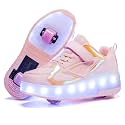 HHSTS Kids Shoes - New Upgraded with Wheels LED Light Color Shoes Shiny Roller Skates Skate Shoes Simple Kids Gifts Boys Girls The Best Gift for Party Birthday Christmas Day