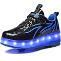 HHSTS Kids Shoes - New Upgraded with Wheels LED Light Color Shoes Shiny Roller Skates Skate Shoes Simple Kids Gifts Boys Girls The Best Gift for Party Birthday Christmas Day