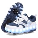 HHSTS Kids Shoes - New Upgraded with Wheels LED Light Color Shoes Shiny Roller Skates Skate Shoes Simple Kids Gifts Boys Girls The Best Gift for Party Birthday Christmas Day