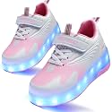 HHSTS Kids Shoes - New Upgraded with Wheels LED Light Color Shoes Shiny Roller Skates Skate Shoes Simple Kids Gifts Boys Girls The Best Gift for Party Birthday Christmas Day