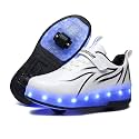 HHSTS Kids Shoes - New Upgraded with Wheels LED Light Color Shoes Shiny Roller Skates Skate Shoes Simple Kids Gifts Boys Girls The Best Gift for Party Birthday Christmas Day