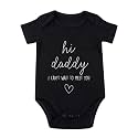 Hi Daddy Bodysuit for Baby Hello Daddy Pregnancy Announcement for Husband I Love Daddys Baby Romper