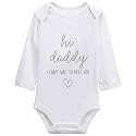 Hi Daddy Bodysuit for Baby Hello Daddy Pregnancy Announcement for Husband I Love Daddys Baby Romper
