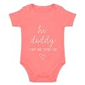 Hi Daddy Bodysuit for Baby Hello Daddy Pregnancy Announcement for Husband I Love Daddys Baby Romper