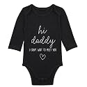 Hi Daddy Bodysuit for Baby Hello Daddy Pregnancy Announcement for Husband I Love Daddys Baby Romper