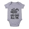 Hi Daddy Bodysuit for Baby Hello Daddy Pregnancy Announcement for Husband I Love Daddys Baby Romper