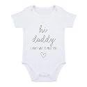 Hi Daddy Bodysuit for Baby Hello Daddy Pregnancy Announcement for Husband I Love Daddys Baby Romper