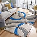 Modern Soft 3D Shaggy Fur Carpets for