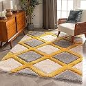 HI-Homes Modern Soft 3D Shaggy Fur Rectangular