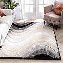 3D Wave Design Shaggy Rug 3x5 ft