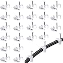 Hi-PLASST 12mm 300-Pack Cable Clips – Metal Nail Wire Fasteners for Wall Cable Management | Cord Organizer for HDMI, Wifi Router, CCTV Camera Charger Wires, DIY Projects (Round Clamps, 300pc)
