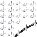 Hi-PLASST 18mm Cable Clips (100pcs) with Metal Nails – Wire Fastener Clips for Wall Cable Management, Cord Organizer for TV, USB, Ethernet & Power Cables – Round Wire Clamps for Hanging Wires