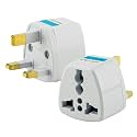 Hi-Plasst UK Type G Travel Plug Adapter Pack of 1, Universal Socket for Indian 2-Pin &amp; 3-Pin Plugs, 13A 250V, Compact Travel Adapter for UK, UAE, Ireland, Singapore &amp; Hong Kong