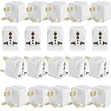 Hi-Plasst India to UK Adapter (Type-G Plug) - 20pcs Pack - UK Converter for Indian Plugs &amp; Devices, Dubai, Singapore, Malaysia - Travel Plug Adapter with Universal Socket (White)