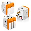 Hi-PLASST UK Plug Multi Plug Adapter - 13A Universal 3 Pin Multiplug Socket with Individual Switch, Type-G Flat Pin Plug Converter for Travel to UK, Hong Kong, London, Singapore, Dubai (Pack of 3)