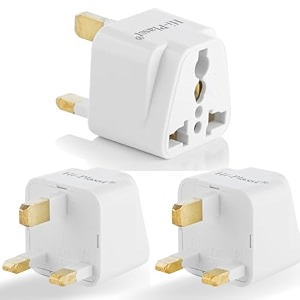 hi-plasst 3pcs type-g uk plug adaptor for indian pins flat pin wall plug charger for mobile laptop camera for uk uae singaporeetc uk plug-premium 3pcs pack