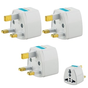 hi-plasst 3pcs uklondong-type power converter universal travel adapter type-g plug adapter for indian pins for england dubai hong kong ireland wales scotland perfect for laptop camera