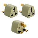 Hi-Plasst (Pack of 3) India to UK Plug Adapter Type-G Converter - Universal Travel Adapter for UK, UAE, Singapore, Hong Kong, Ireland, Kenya, Dubai