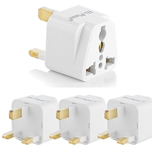 hi-plasst 4pcs type-g uk plug adaptor for indian pins flat pin wall plug charger for mobile laptop camera for uk uae singaporeetc uk plug -premium4 pcs pack