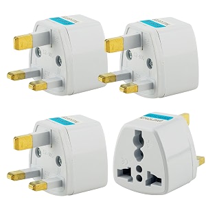 hi-plasst 4pcs uklondong-type power converter universal travel adapter type-g plug adapter for indian pins for england dubai hong kong ireland wales scotland perfect for laptop camera