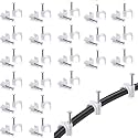 Hi-PLASST 5mm 300-Pack Cable Clips – Metal Nail Wire Fasteners for Wall Cable Management | Cord Organizer for HDMI, Wifi Router, CCTV Camera Charger Wires, DIY Projects (Round Clamps, 300pc)
