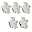 Hi-Plasst Switch Type 7-Speed Fan Regulator (Pack of 5) - 1M Non-Modular Triac + Capacitor Control - Silent 7-Step Speed Controller for Ceiling Fans - 100W, 240V - White Polycarbonate (5.5x2.4cm)