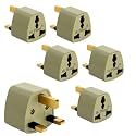 Hi-Plasst (Pack of 5) India to UK Plug Adapter Type-G Converter - Universal Travel Adapter for UK, UAE, Singapore, Hong Kong, Ireland, Kenya, Dubai